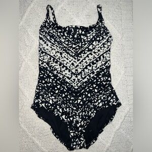 Black & White One Piece Swimsuit